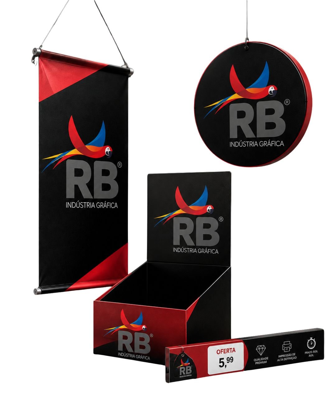 Projeto gráfico personalizado desenvolvido pela RB